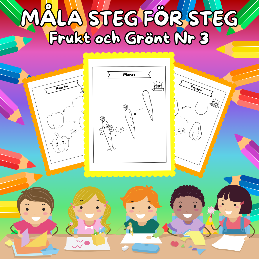 Måla Steg för Steg Frukt och grönt Nr 3