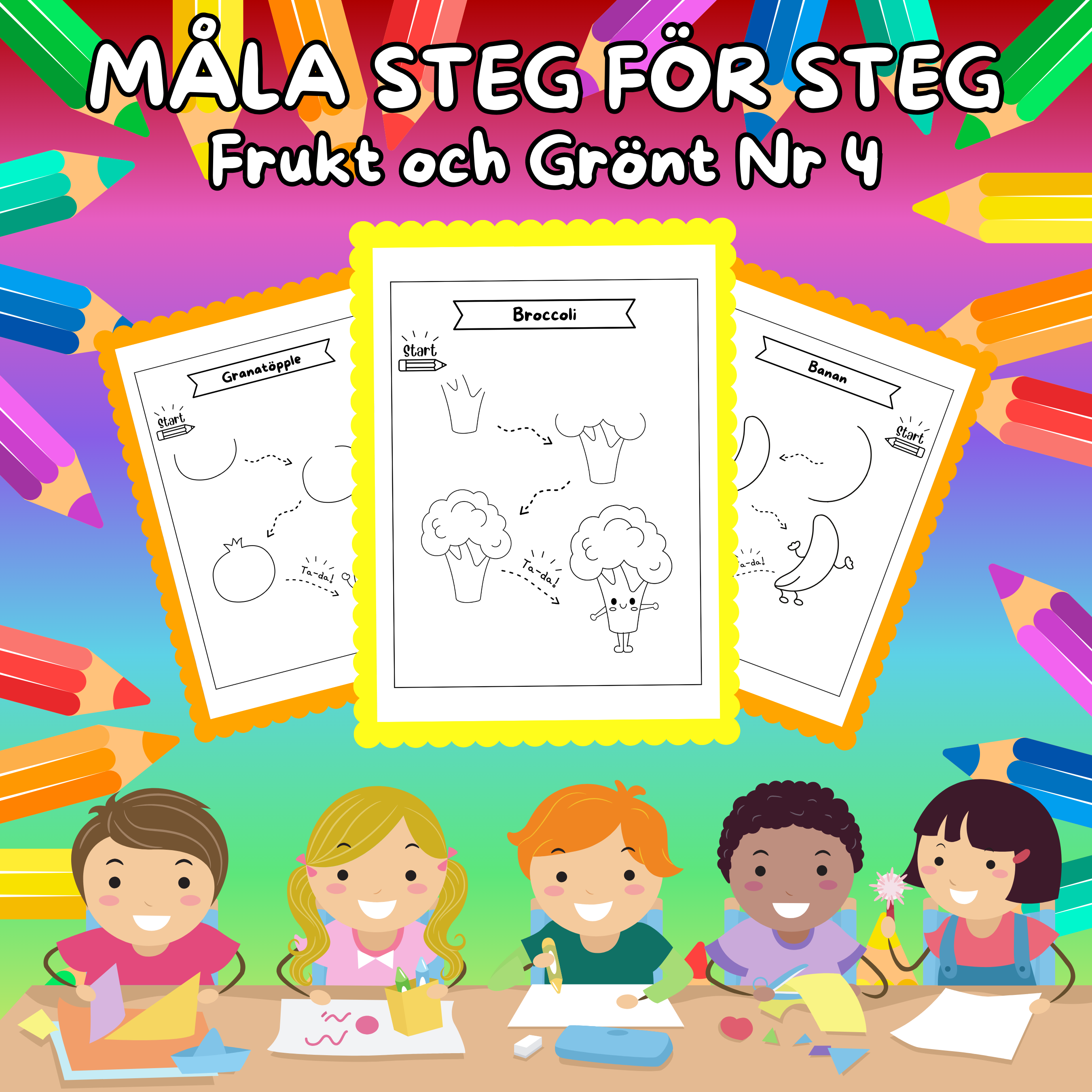 Måla Steg för Steg Frukt och grönt Nr 4