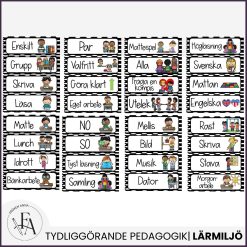 Schemaskyltar (rektangel)