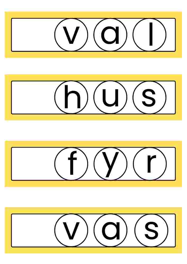 Hitta rätt bild till ordet, förskoleklass