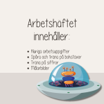 Arbetshäfte bokstäver och siffror – Rymdtema - bild 6