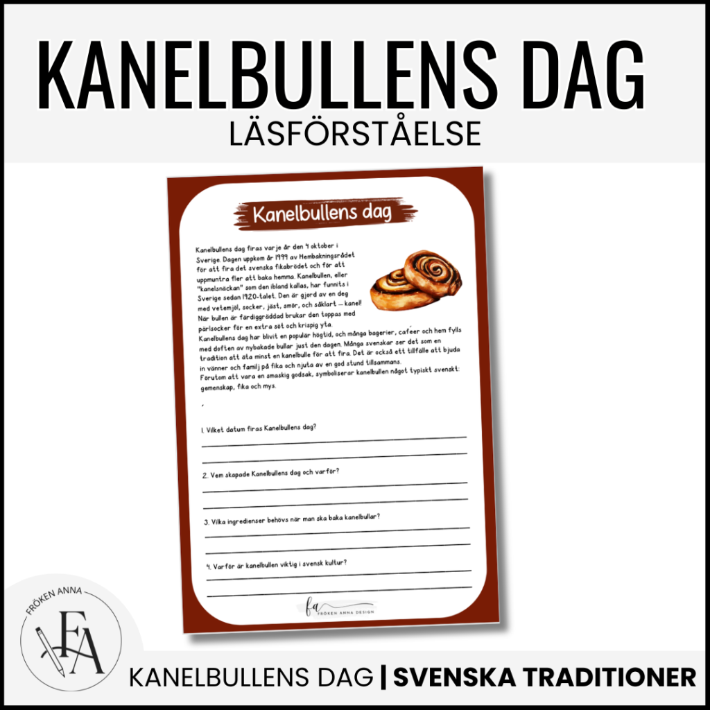 Läsförståelse: Kanelbullens dag
