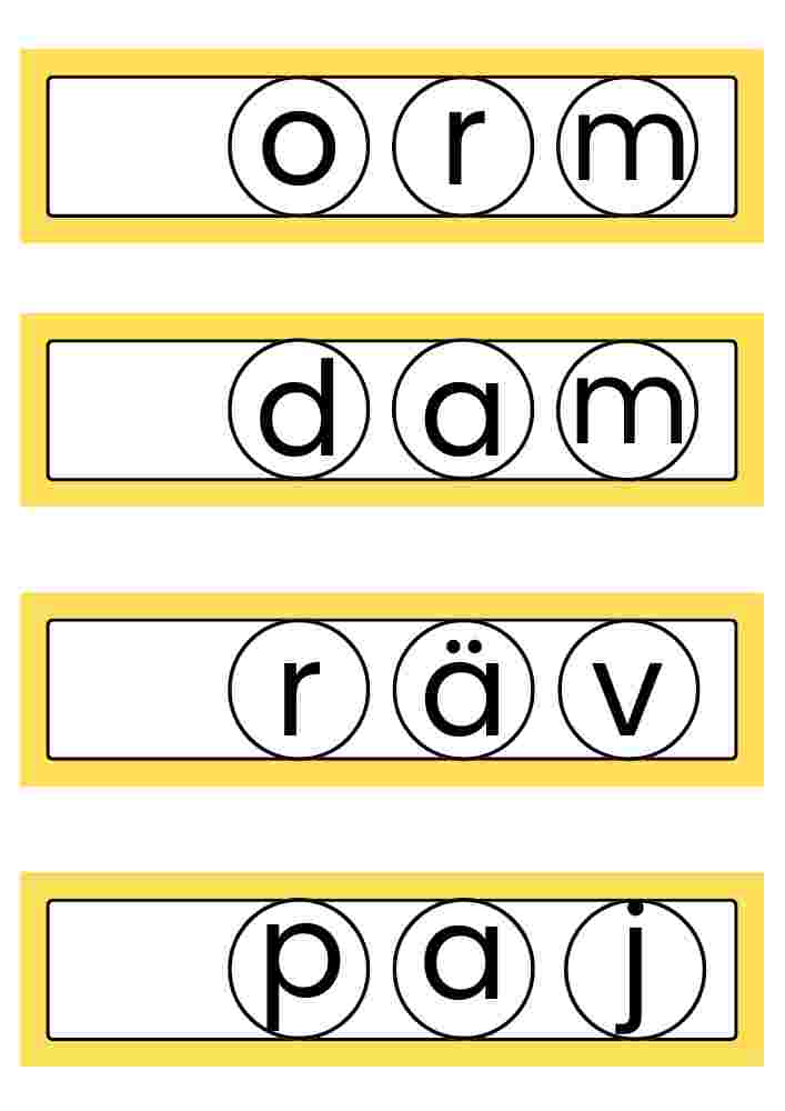 Hitta rätt bild till ordet, förskoleklass