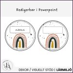Namnskyltar regnbågstema (cirkel) - bild 4