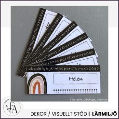 Namnskylt regnbågstema (rektangel)