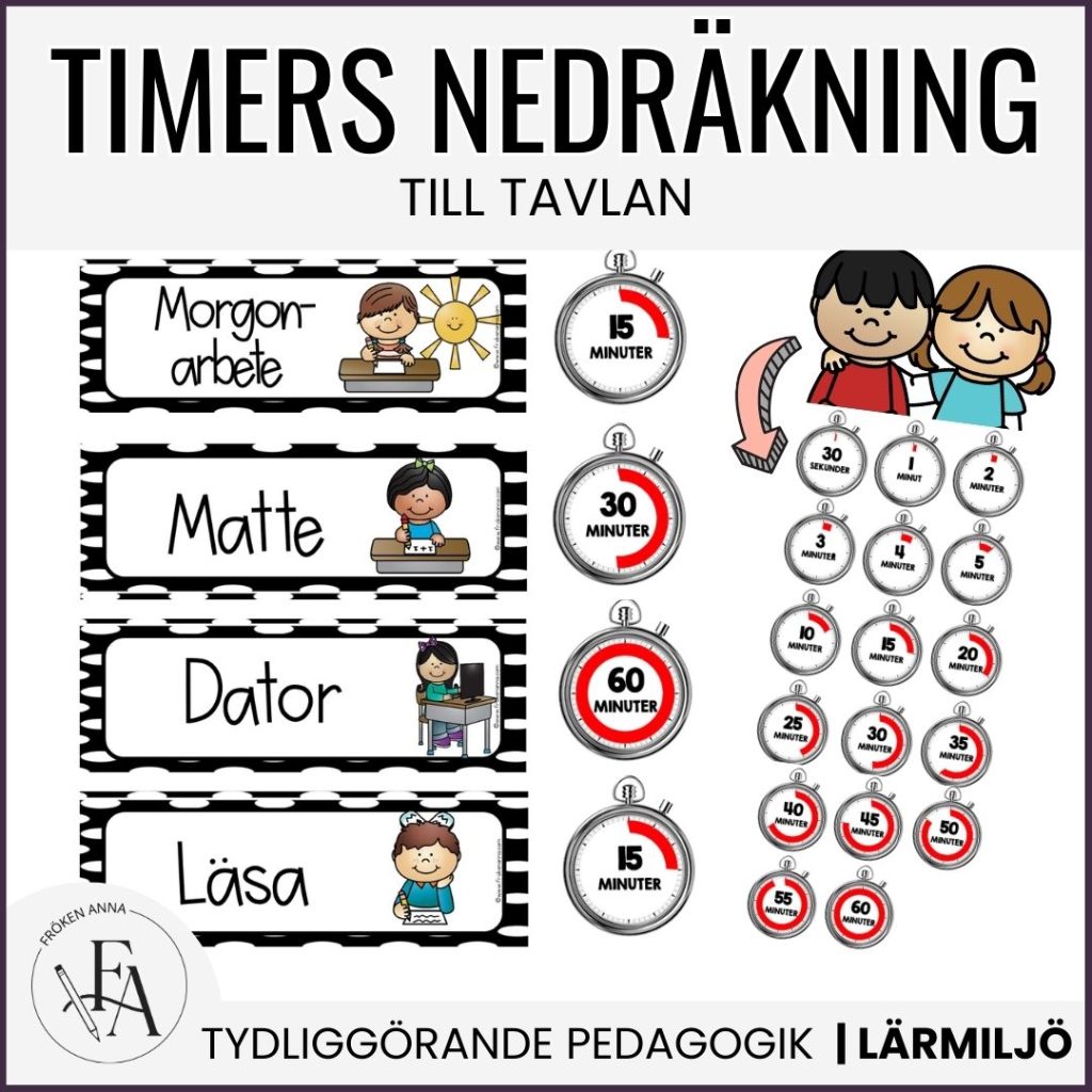 Timers / Klockor till schemaskyltar / schemabilder