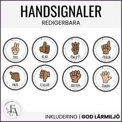 Redigerbara handsignaler