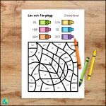 Läs och färglägg – Ord 1 - bild 3