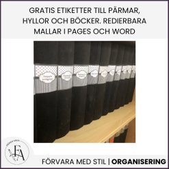 Pärmetiketter / Klassrumsorganisering svart&vit
