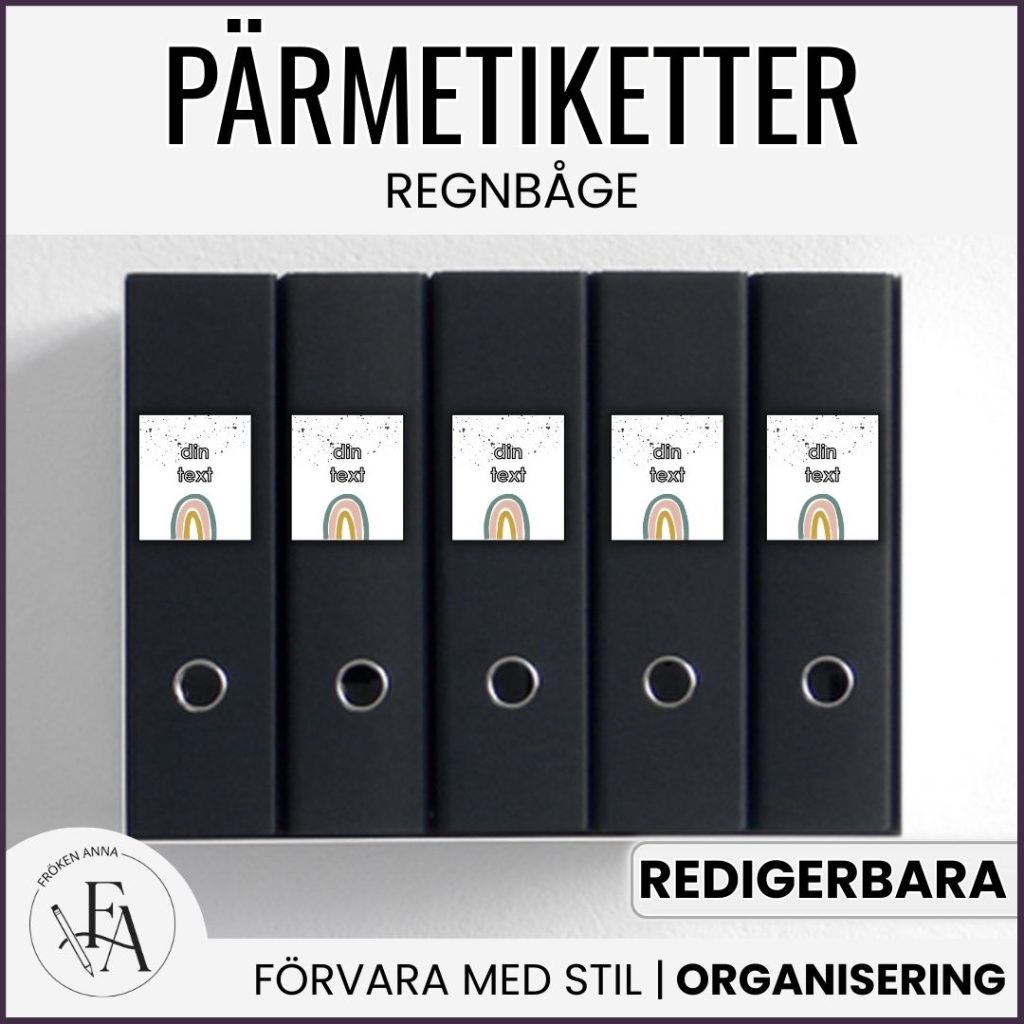 Pärmetiketter med regnbågstema