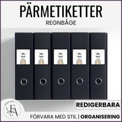 Pärmetiketter med regnbågstema