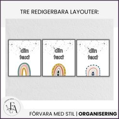 Pärmetiketter med regnbågstema