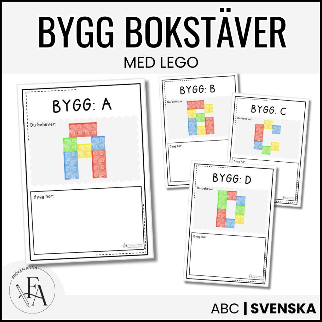 Bygg bokstäver med LEGO