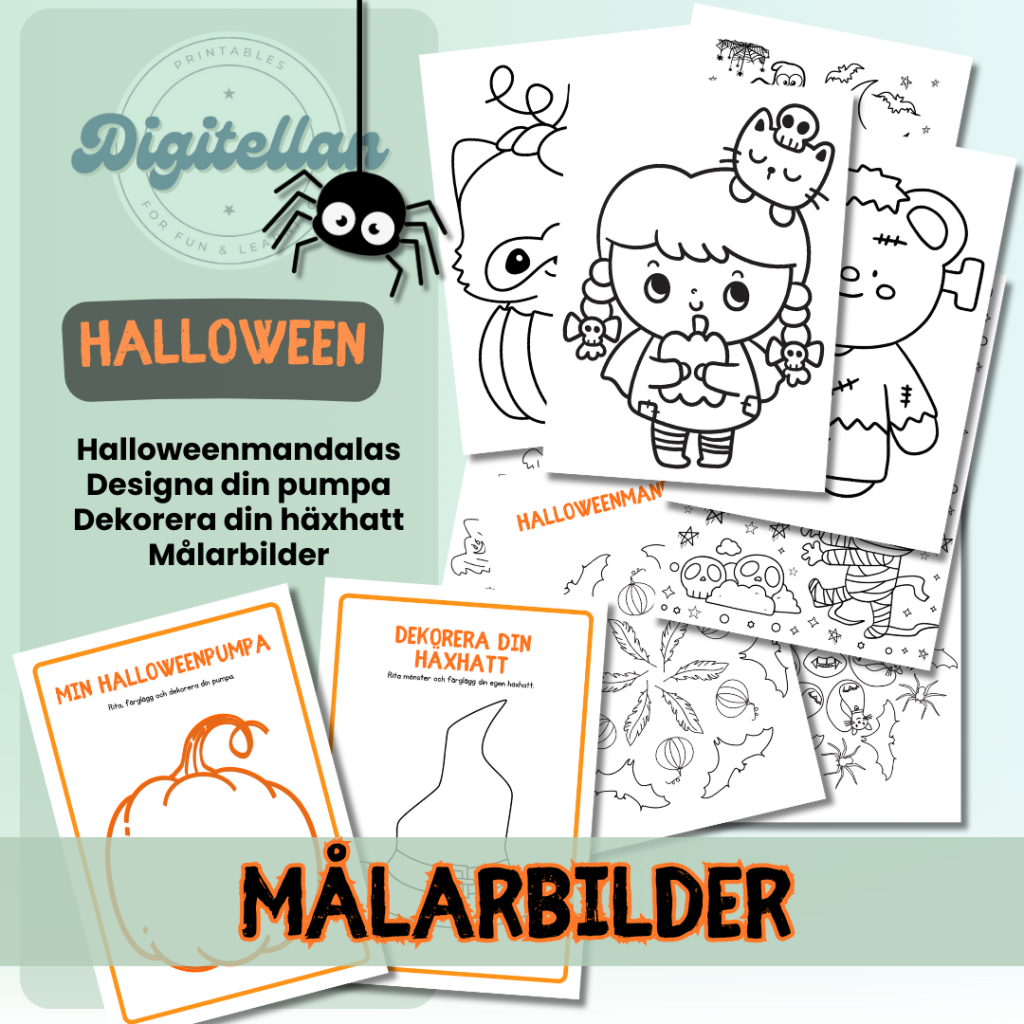 Halloween Målarbilder och pyssel
