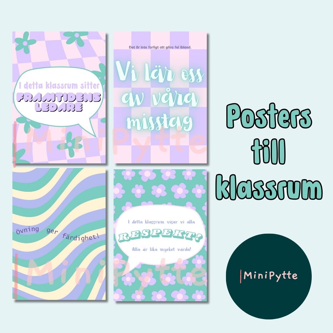 Motivationposters till klassrummet