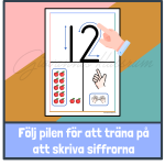 Väggsiffror med skrivriktning – äpplen (11-20) - bild 2