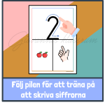 Väggsiffror med skrivriktning – äpplen - bild 2