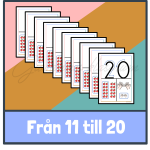 Väggsiffror med skrivriktning – äpplen (11-20) - bild 3