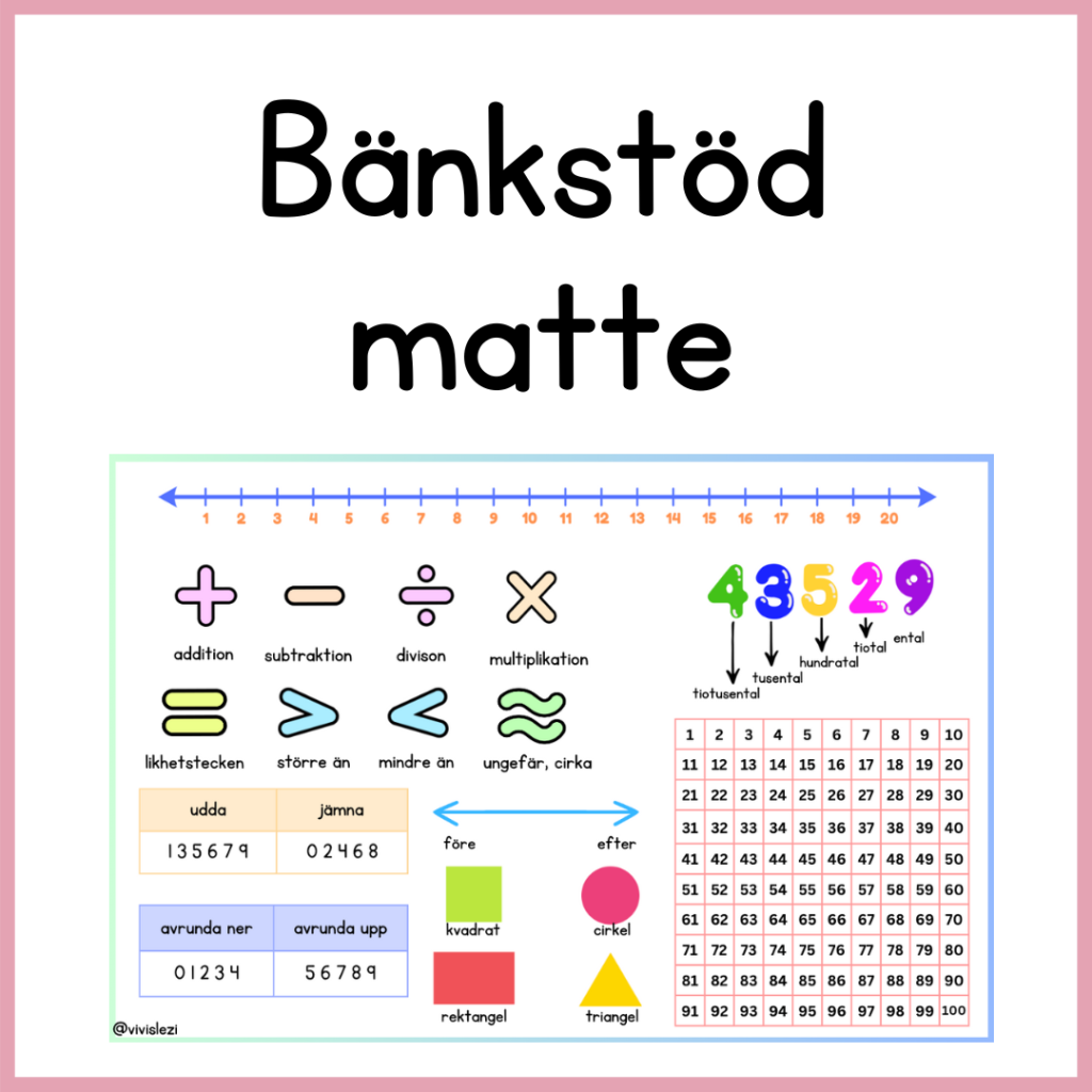 Bänkstöd matematik
