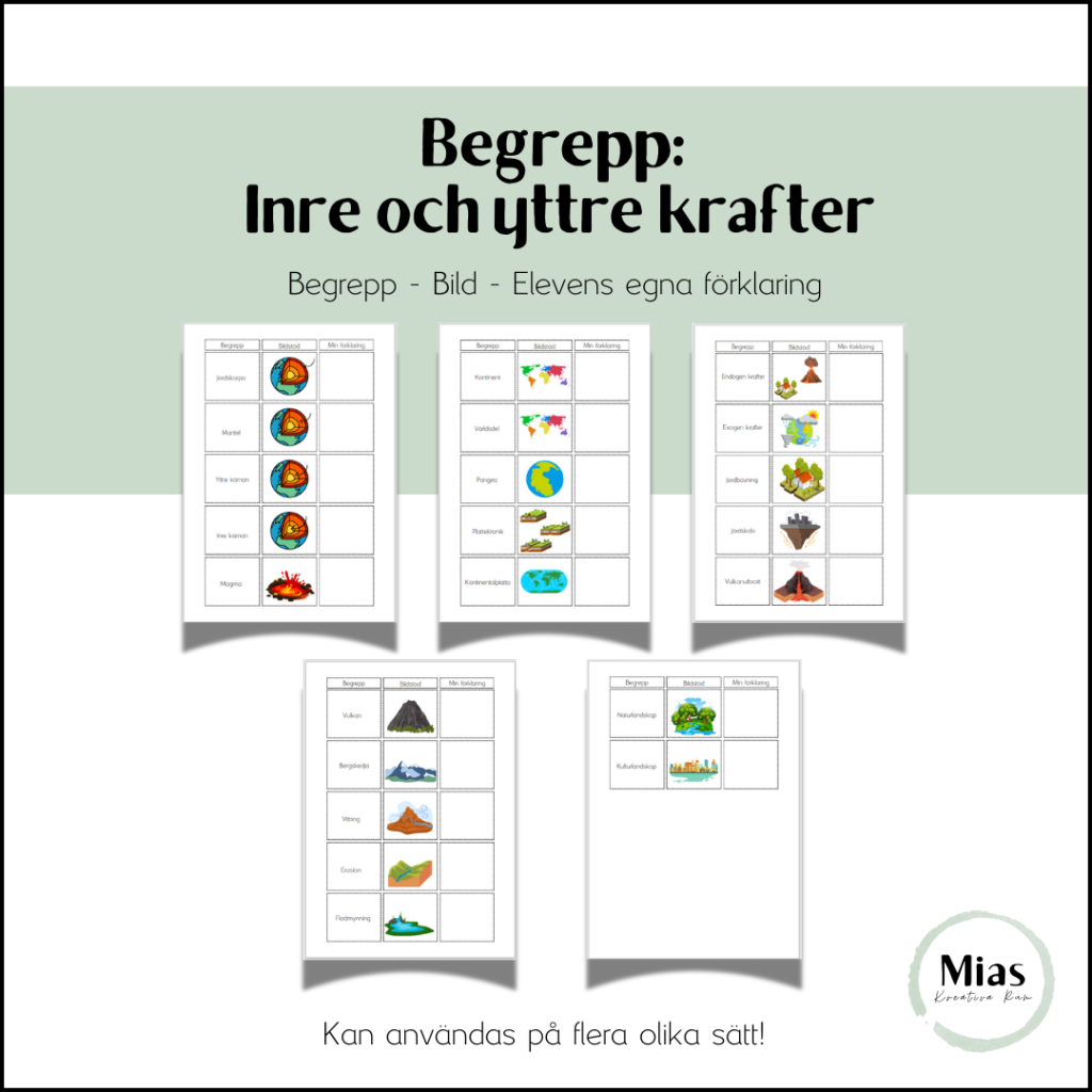 Begrepp: Inre och yttre krafter