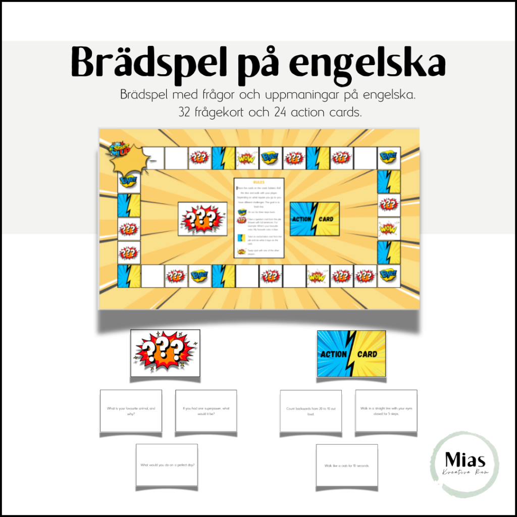 Brädspel på engelska