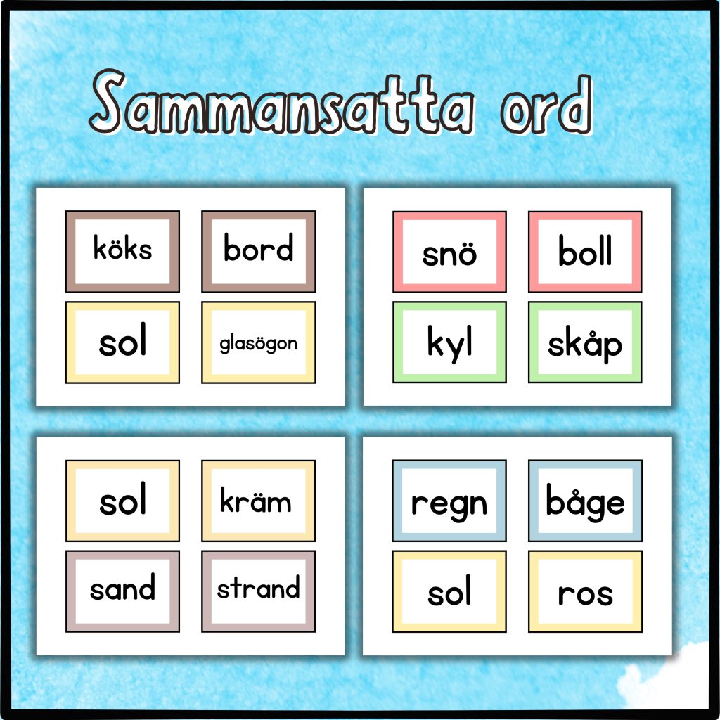 Hitta alla sammansatta ord