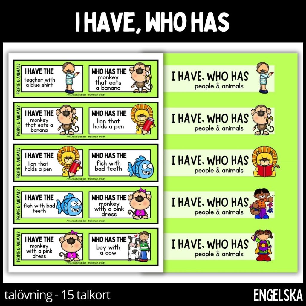 I have, who has domino – people & animals