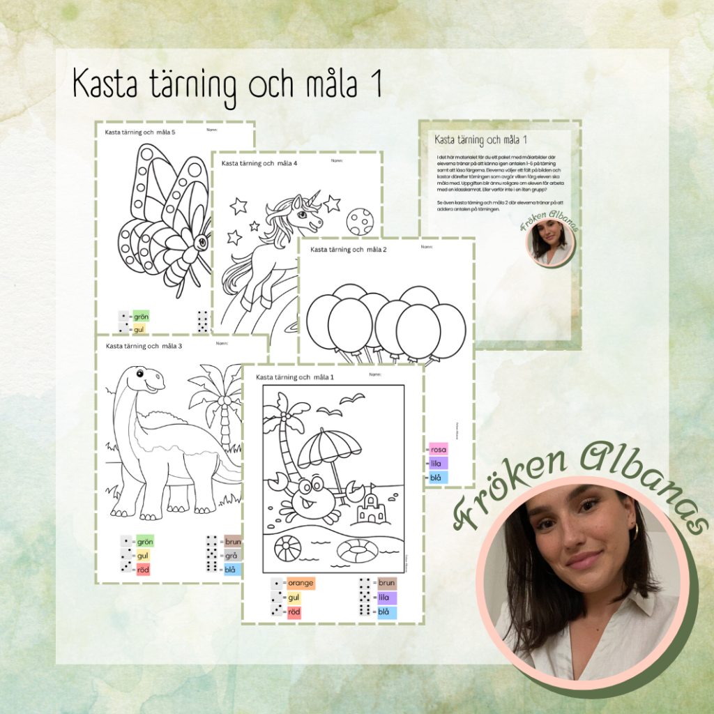 Kasta tärning och måla 1