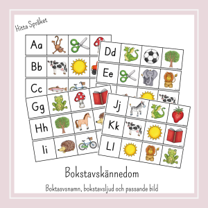 Bokstavskännedom Hitta språket