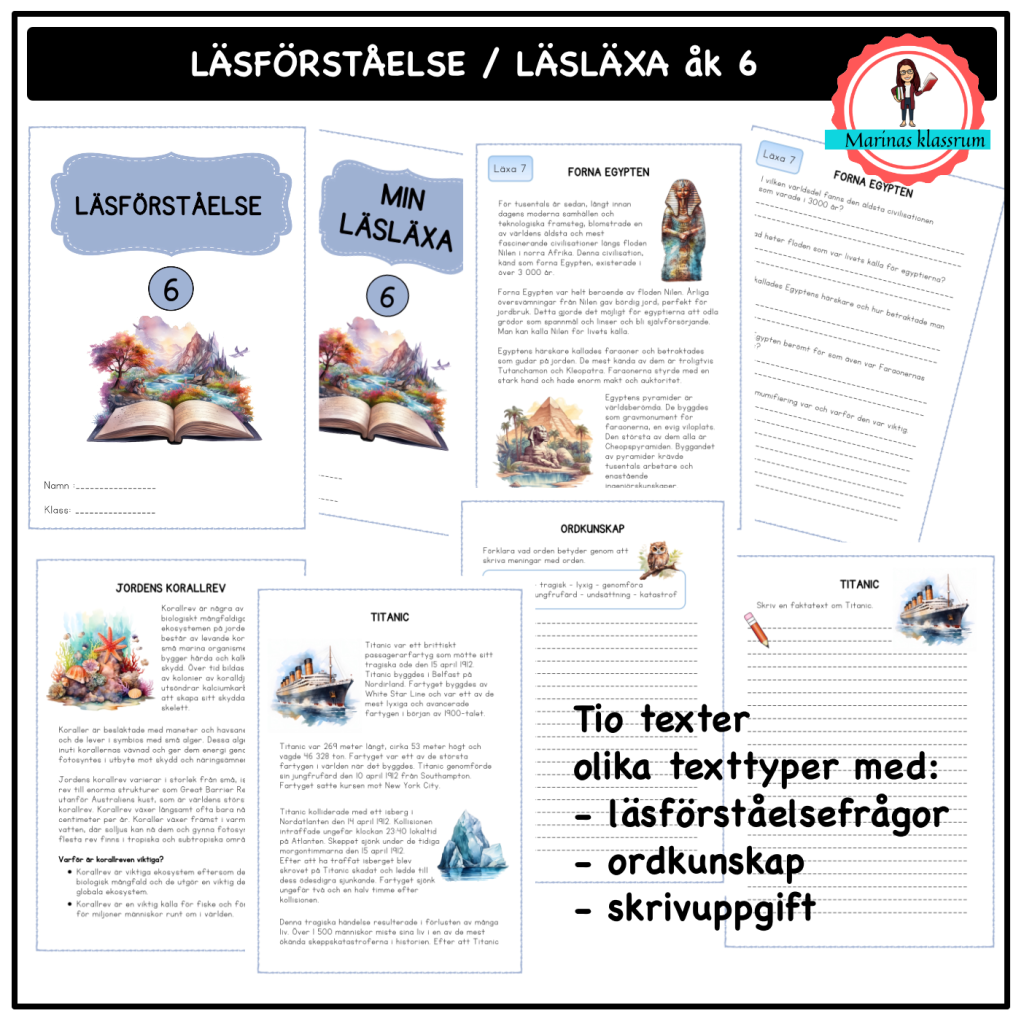 Läsförståelse / Läsläxa åk 6