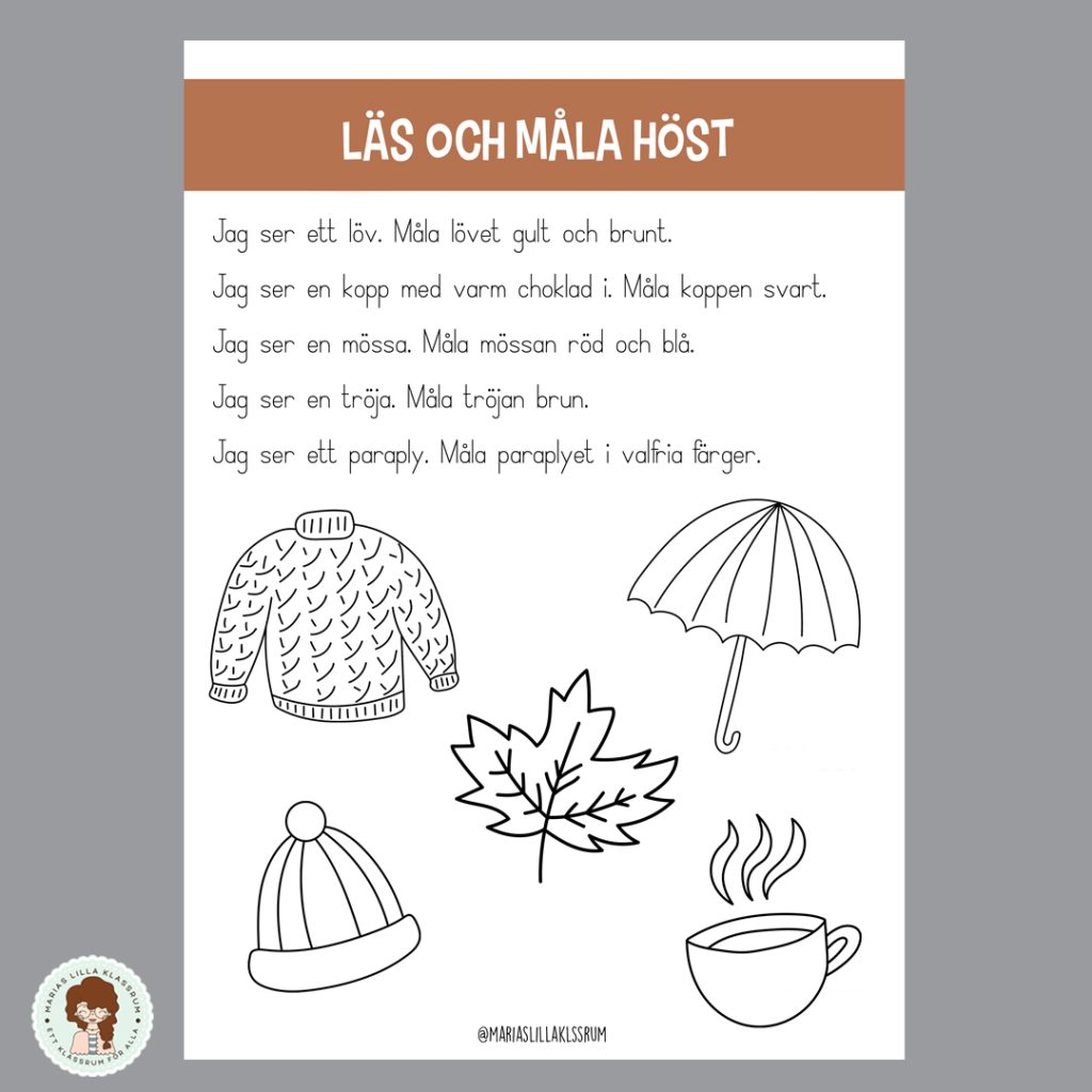 Läs och måla höst