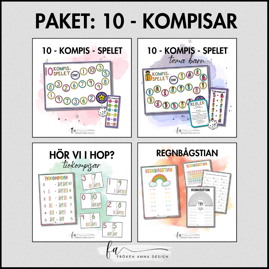 PAKET: tiokompisar / tiokamrater