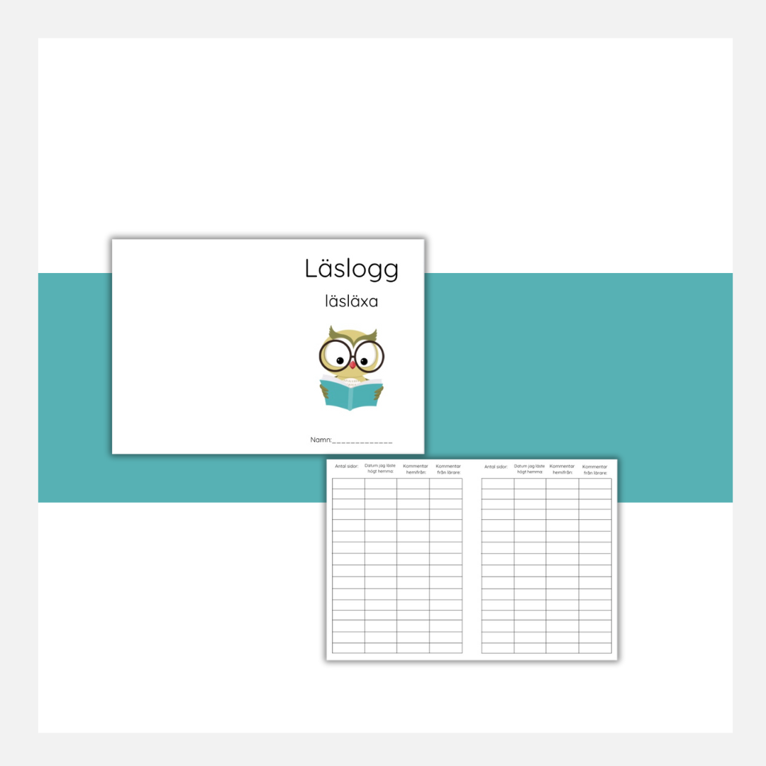 Läslogg till läsläxa