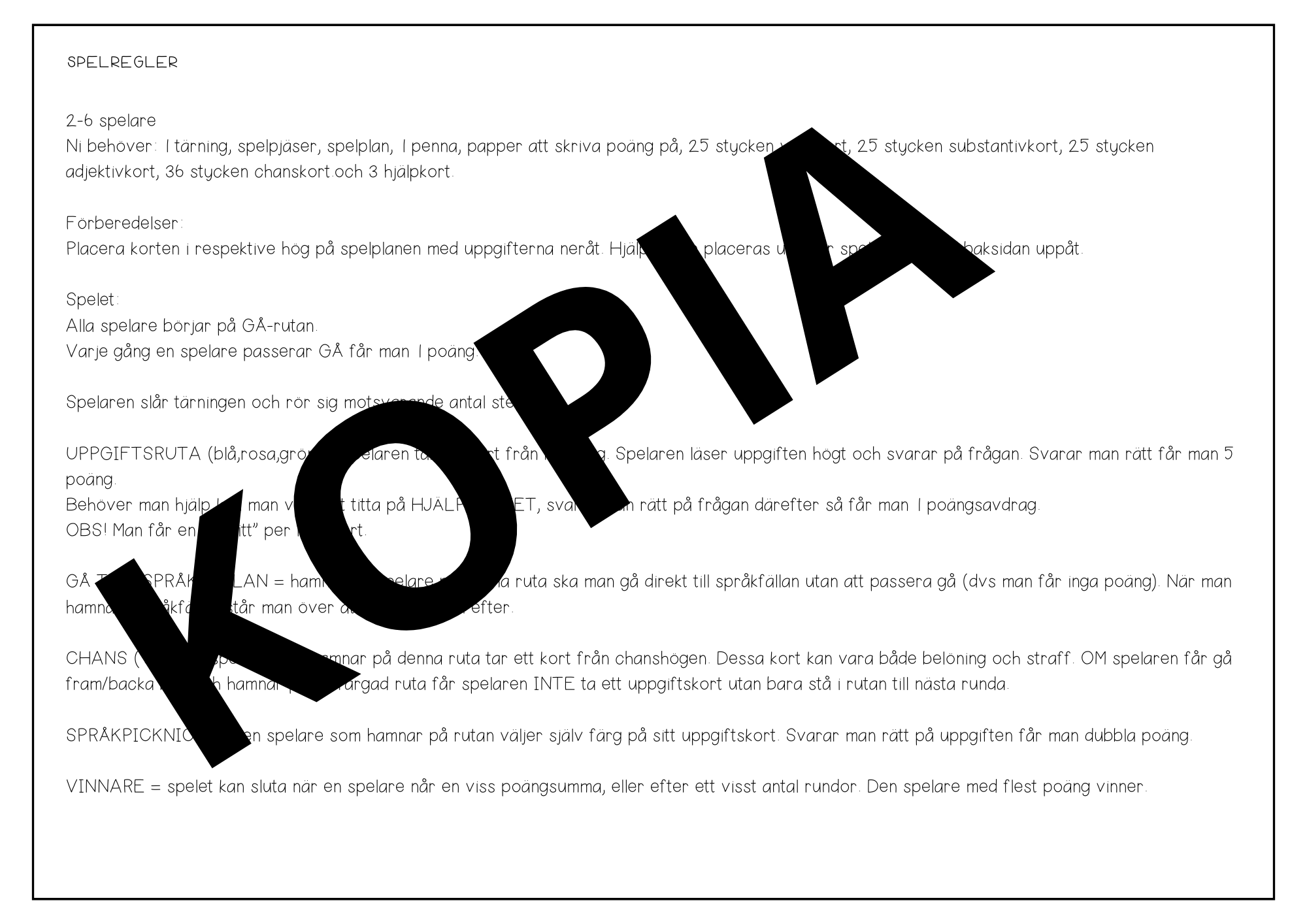 Spelet om ordklasser