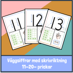Väggsiffror med skrivriktning – prickar (11-20) - bild 1