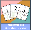 Väggsiffror med skrivriktning - prickar