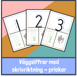 Väggsiffror med skrivriktning – prickar - bild 1
