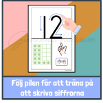 Väggsiffror med skrivriktning – prickar (11-20) - bild 2