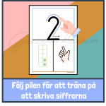 Väggsiffror med skrivriktning – prickar - bild 2