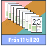 Väggsiffror med skrivriktning – prickar (11-20) - bild 3