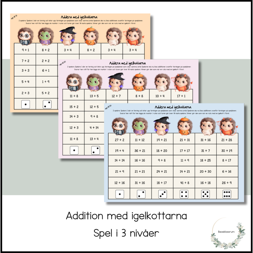 Addition med igelkottarna