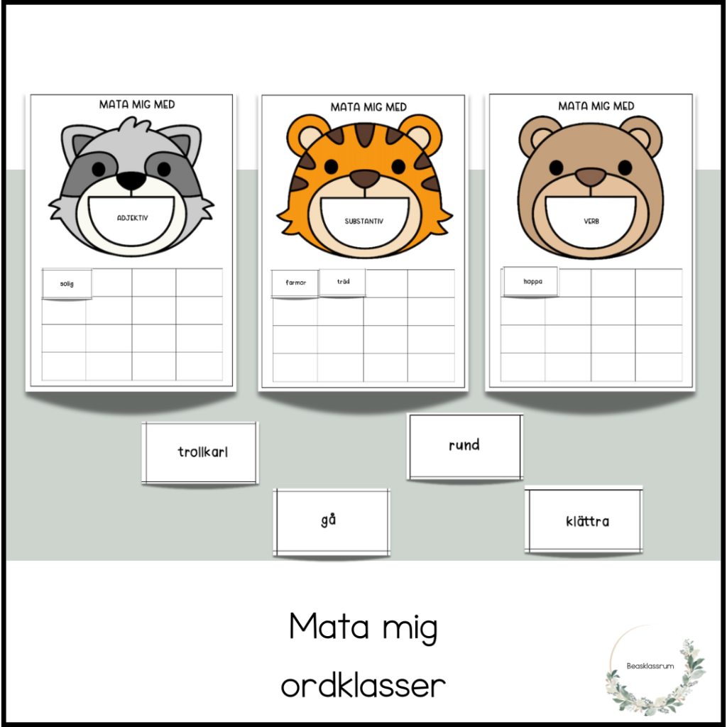 Mata djuren med ordklasser