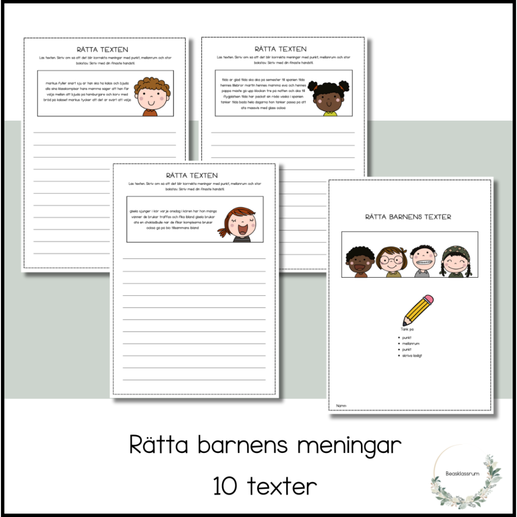 Rätta meningar med barnen