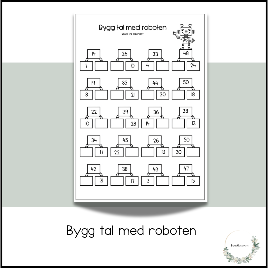 Bygg tal med roboten