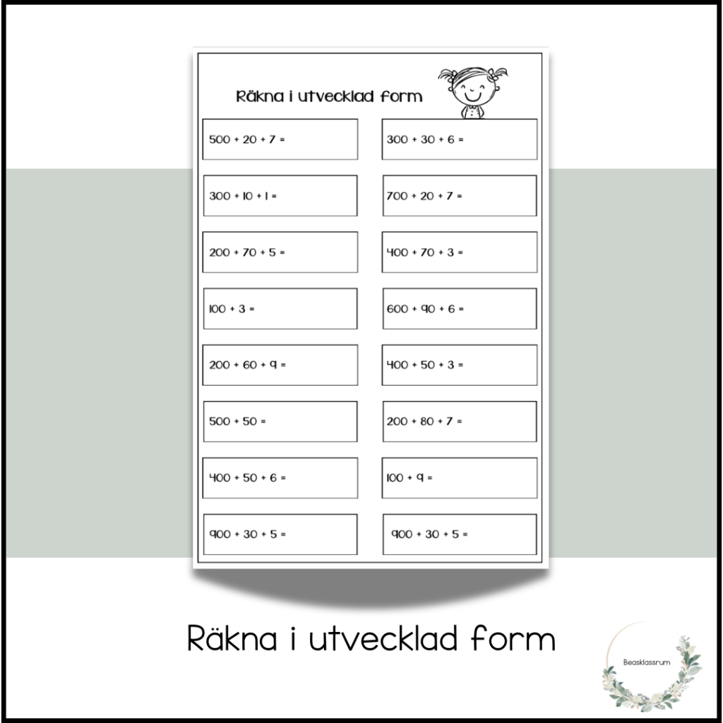 Räkna i utvecklad form