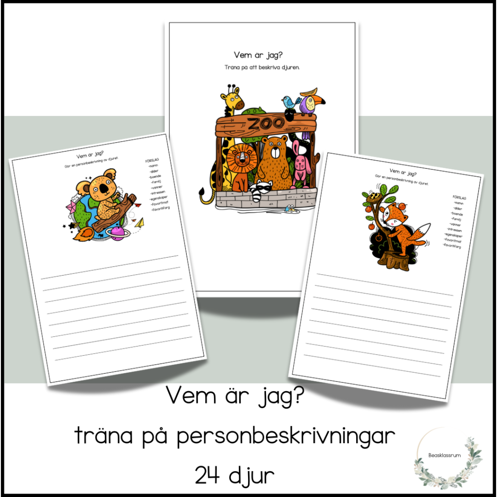 Vem är jag – personbeskrivningar