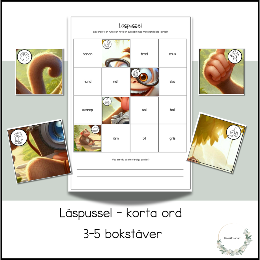 Läspussel – korta ord
