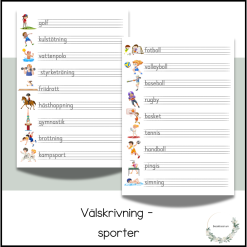 Välskrivning - sporter