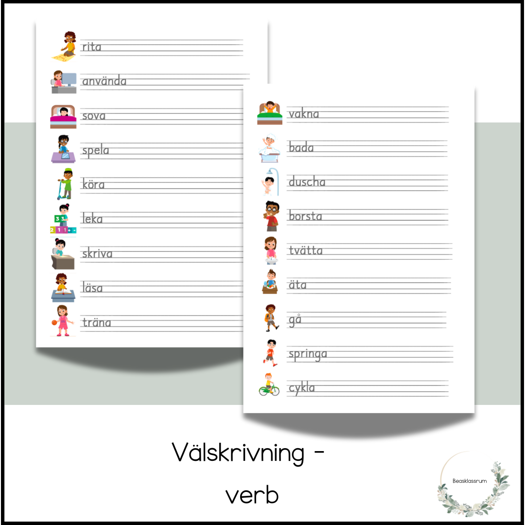 Välskrivning - verb