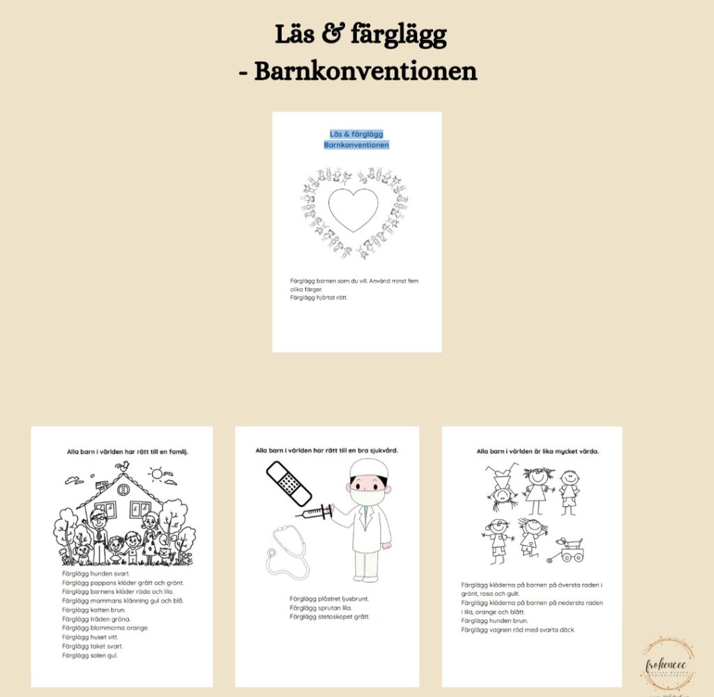 Läs & färglägg – Barnkonventionen